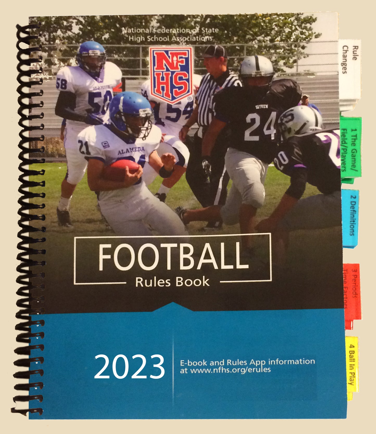 NFHS Football Rules Book Tabs
